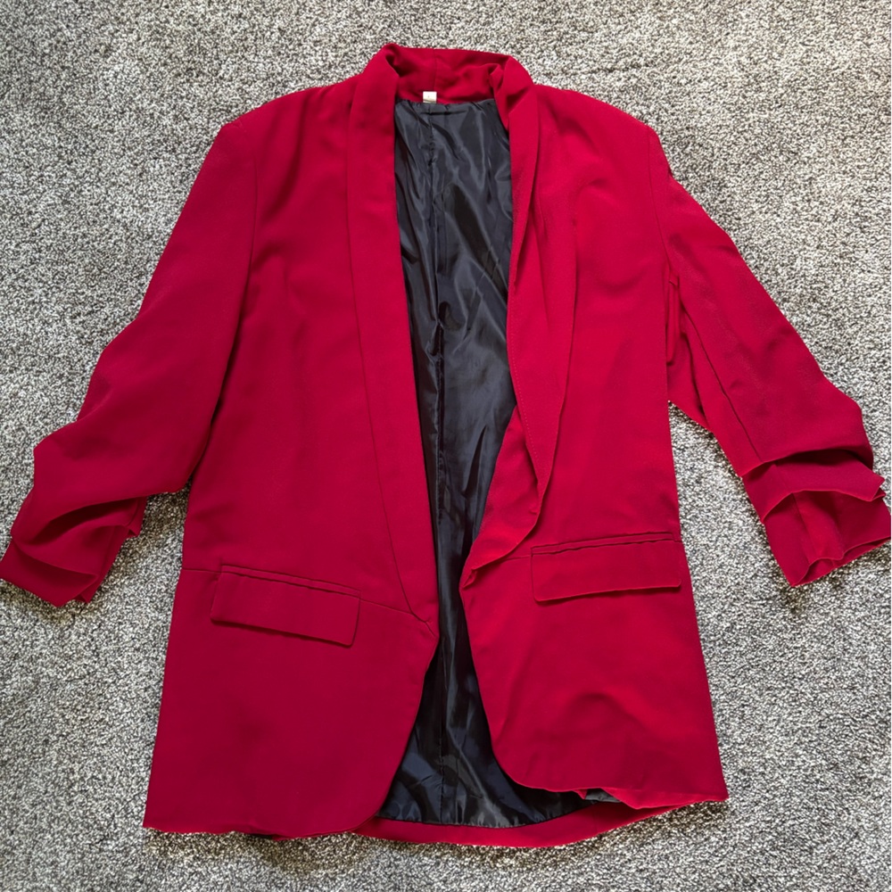 SHEIN Bright Red Blazer